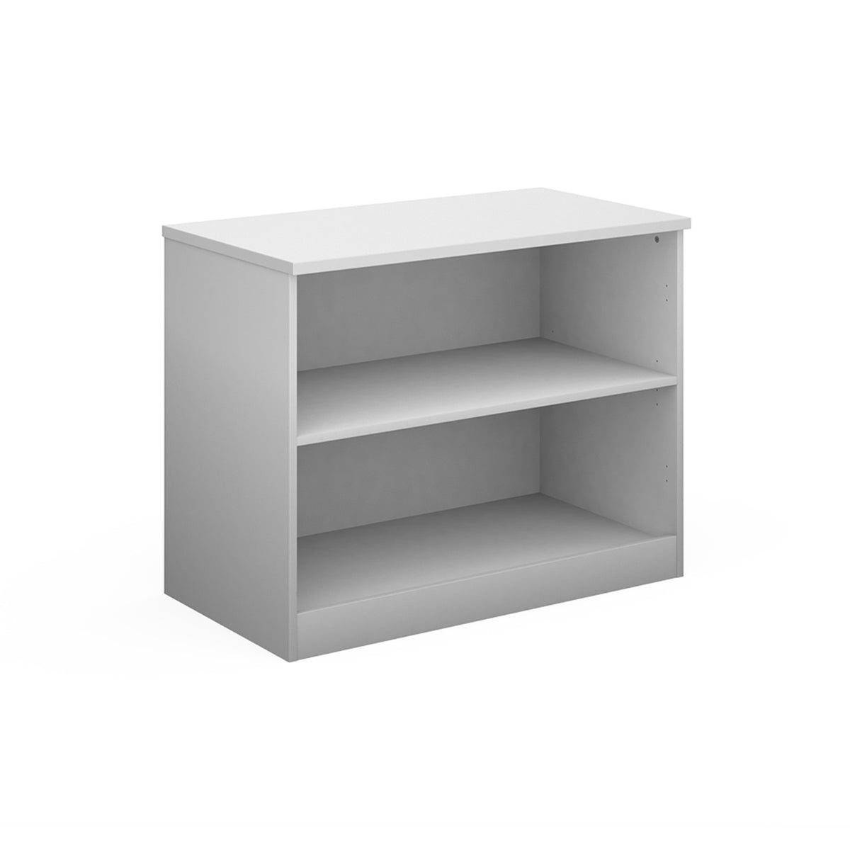 Deluxe bookcase 800mm high with 1 shelf - white - view 1