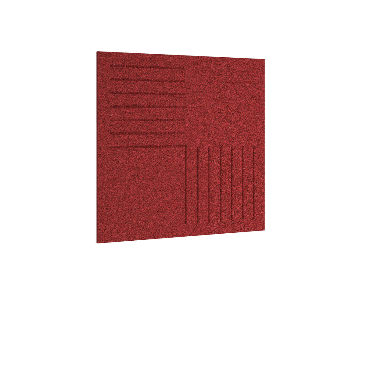 Bevelled Acoustic Ceiling-Wall Tiles 590w - Pure Red - view 1