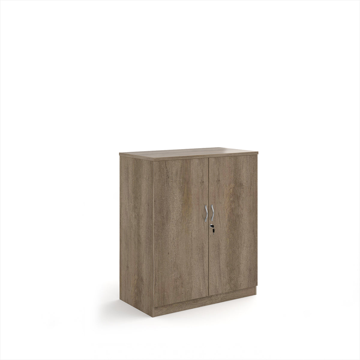 Deluxe double door cupboard 1200mm high with 2 shelves - Nebraska Oak - view 1