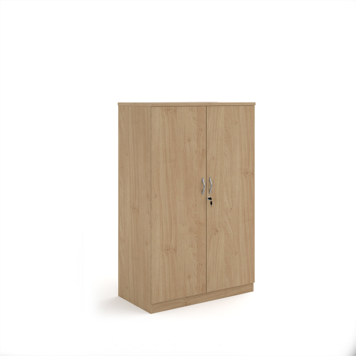 Deluxe double door cupboard 1600mm high with 3 shelves - Kendal Oak - view 1