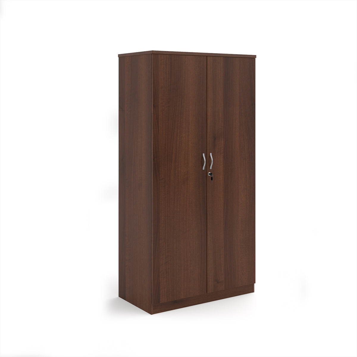 Deluxe double door cupboard 2000mm high with 4 shelves - Walnut - view 1