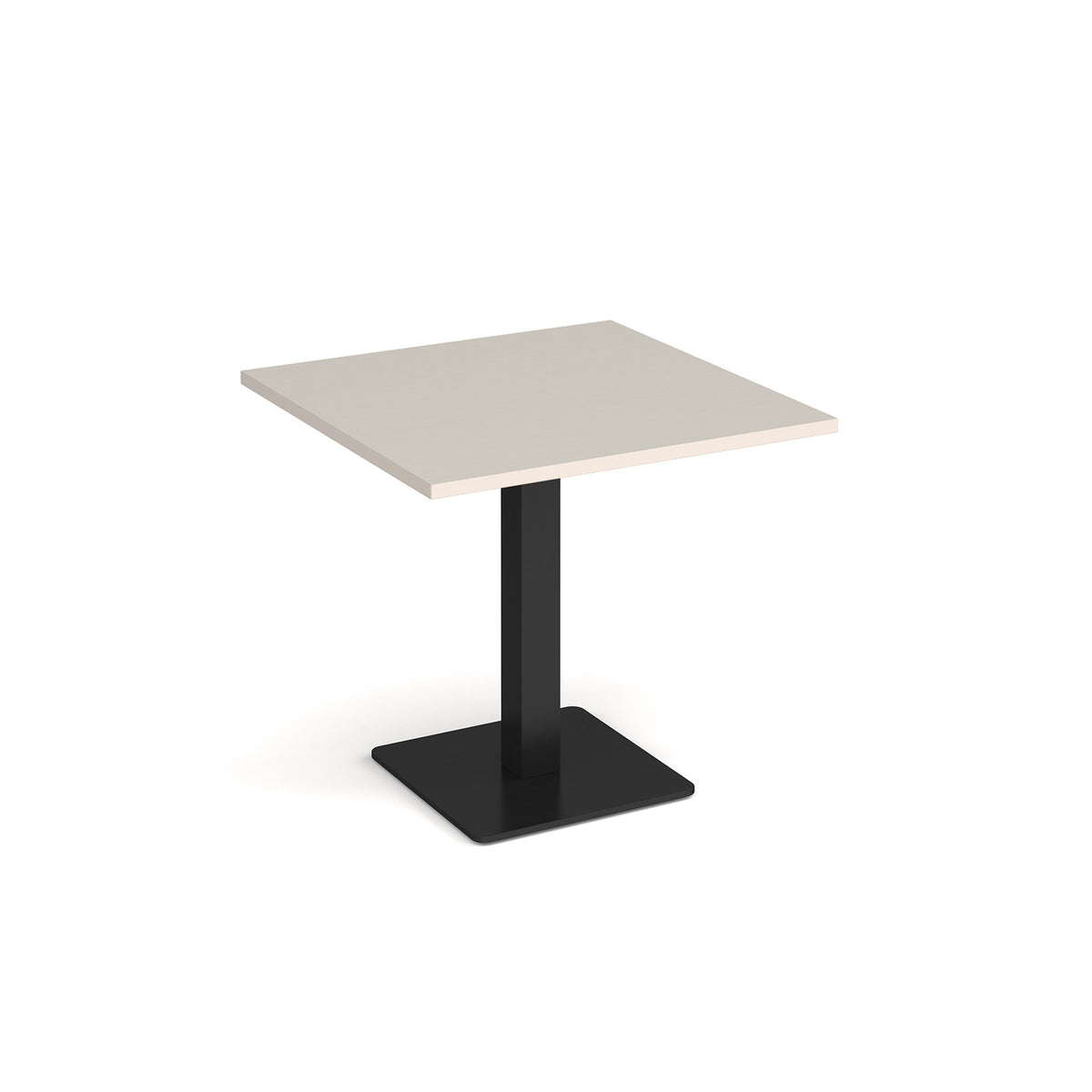 Brescia square dining table with flat square black base 800mm - Light Grey - view 1