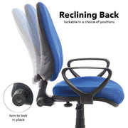 Bilbao fabric operators chair with fixed arms - blue - view 2