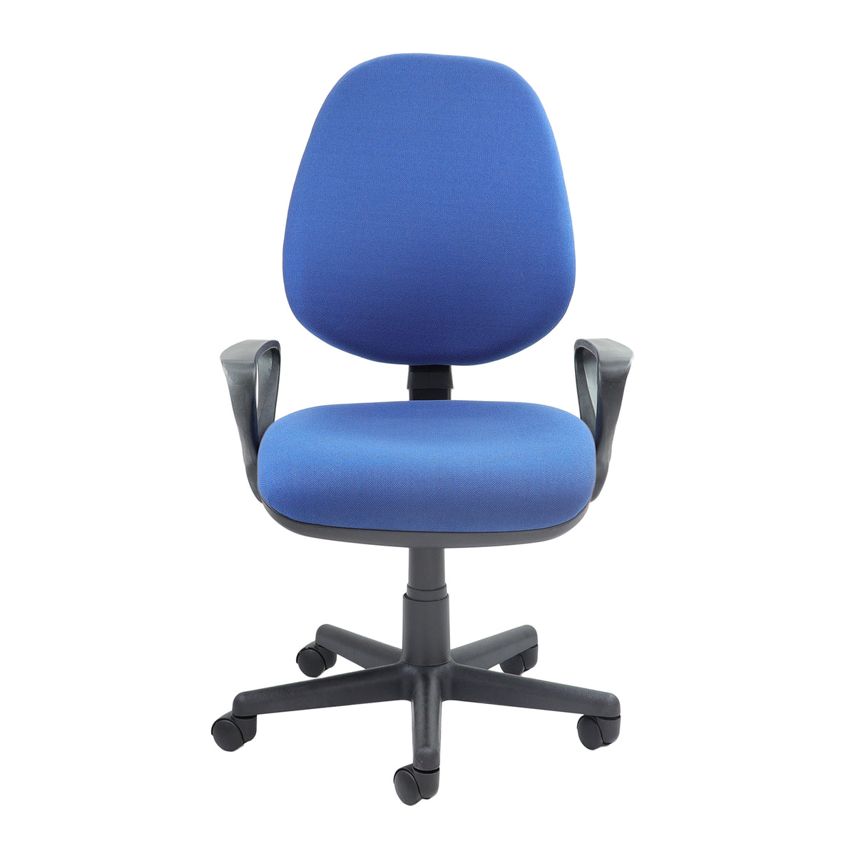 Bilbao fabric operators chair with fixed arms - blue - view 4