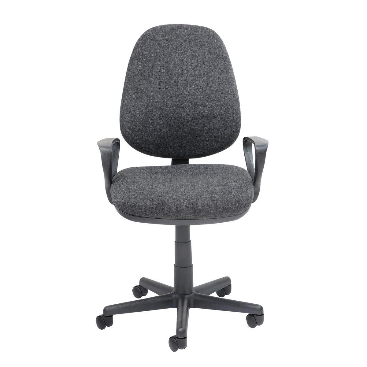 Bilbao fabric operators chair with fixed arms - charcoal - view 4