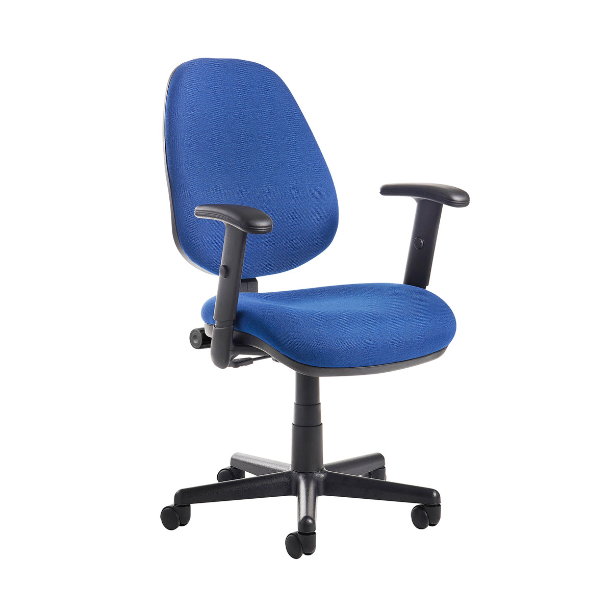 Bilbao fabric operators chair with adjustable arms - blue - view 1
