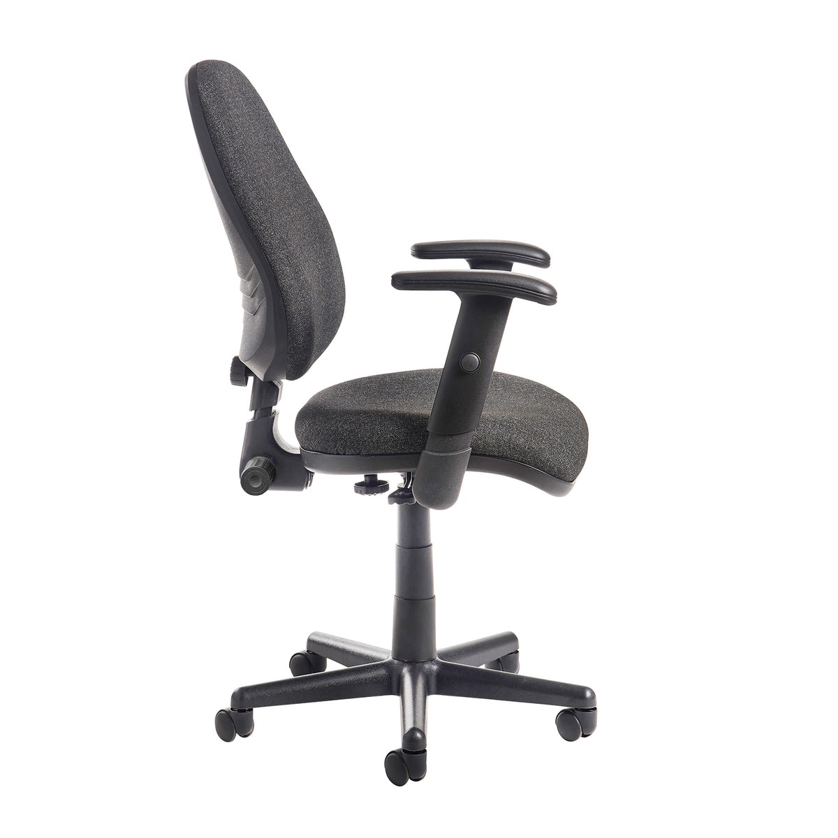 Bilbao fabric operators chair with adjustable arms - charcoal - view 2