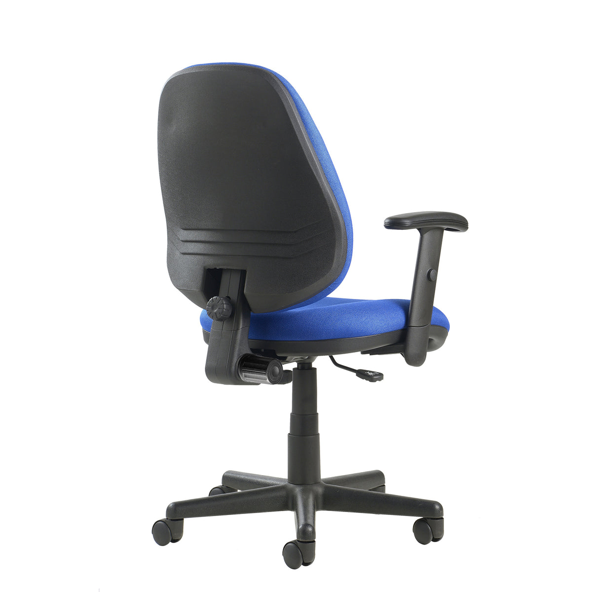 Bilbao fabric operators chair with lumbar support and adjustable arms - blue - view 3