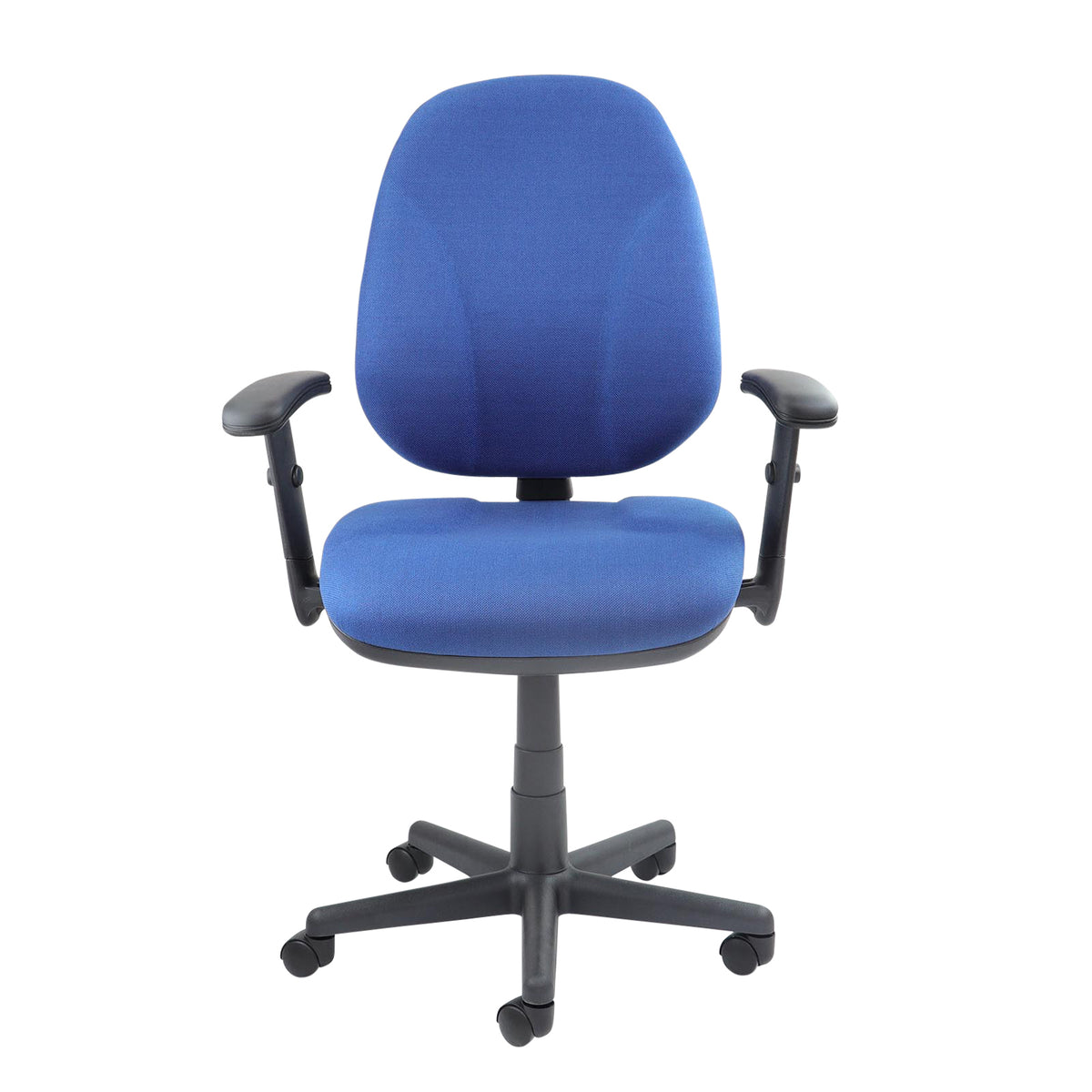 Bilbao fabric operators chair with lumbar support and adjustable arms - blue - view 4