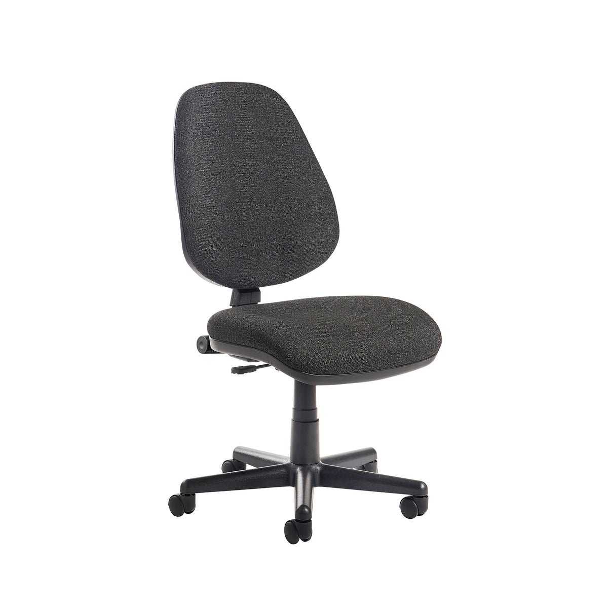 Bilbao fabric operators chair with no arms - charcoal - view 1