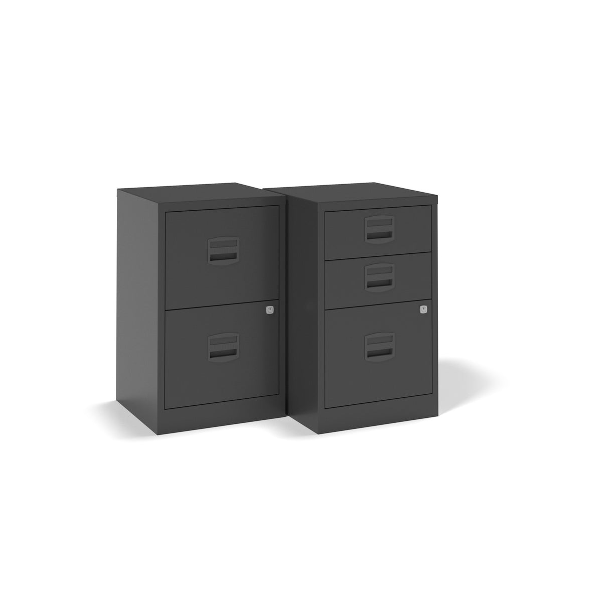 Bisley A4 home filer with 2 drawers - black - view 4