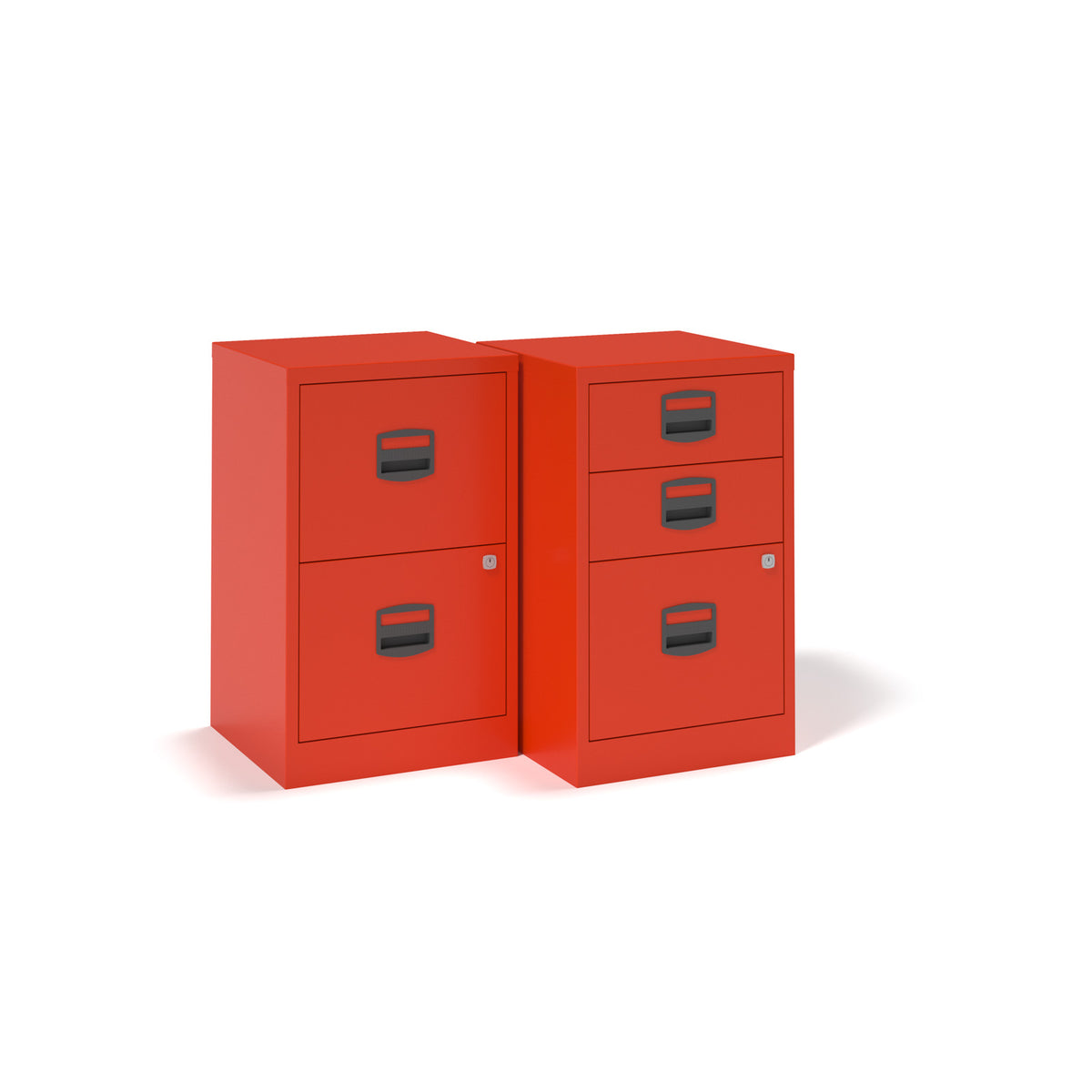 Bisley A4 home filer with 2 drawers - red - view 4