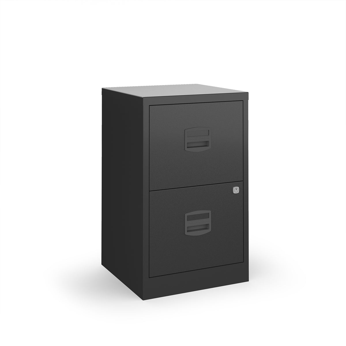 Bisley A4 home filer with 2 drawers - black - view 1