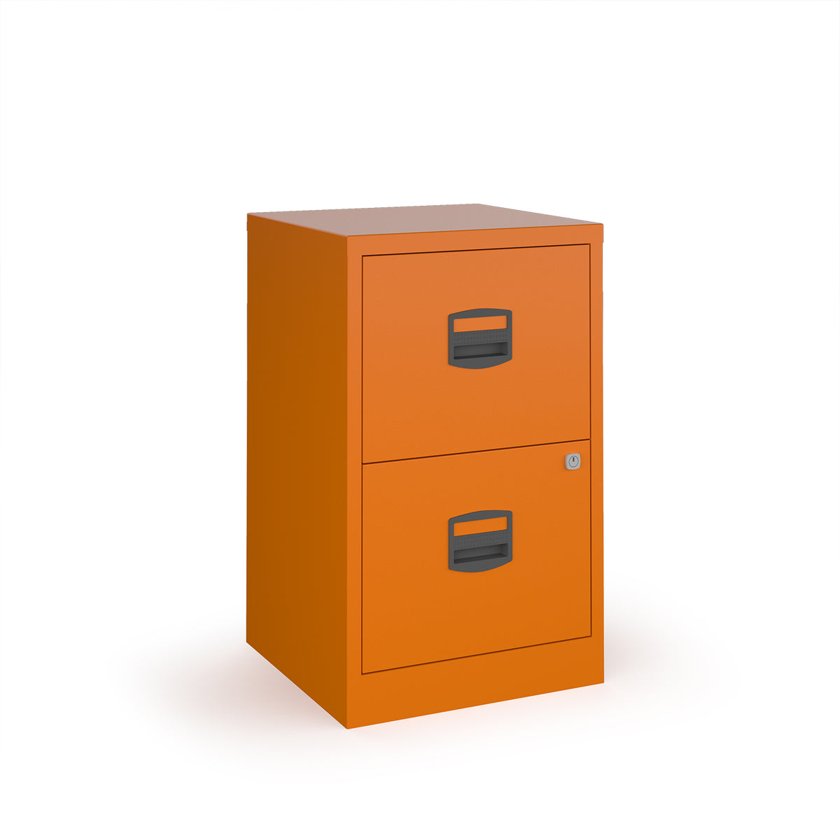 Bisley A4 home filer with 2 drawers - orange - view 1