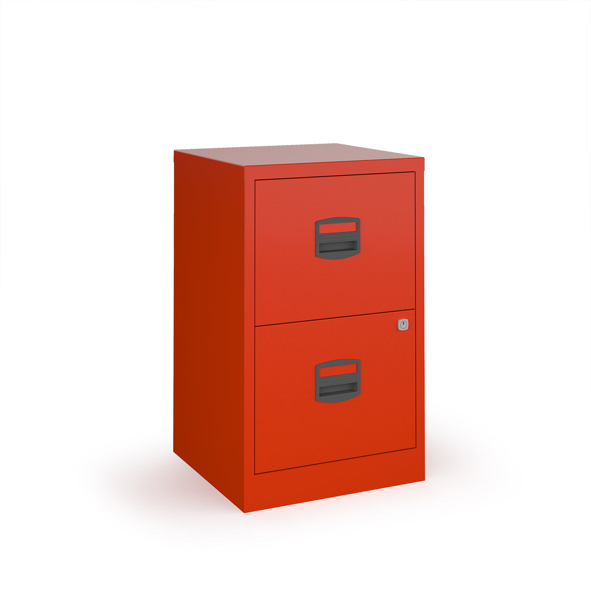 Bisley A4 home filer with 2 drawers - red - view 1