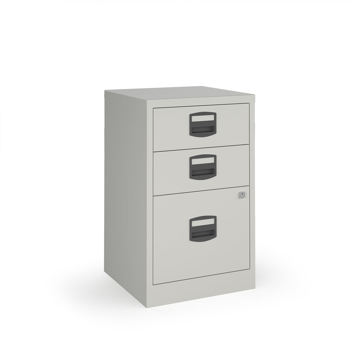 Bisley A4 home filer with 3 drawers - grey - view 1