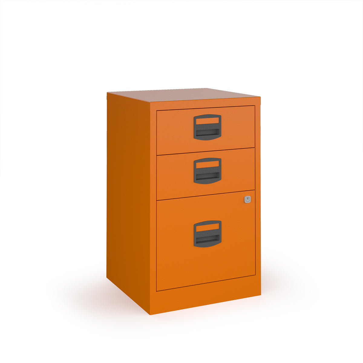 Bisley A4 home filer with 3 drawers - orange - view 1