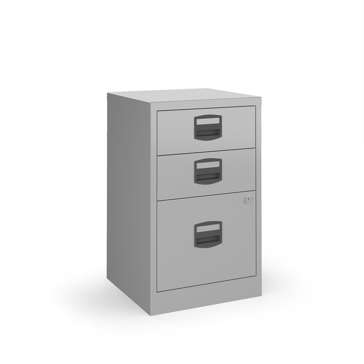 Bisley A4 home filer with 3 drawers - silver - view 1