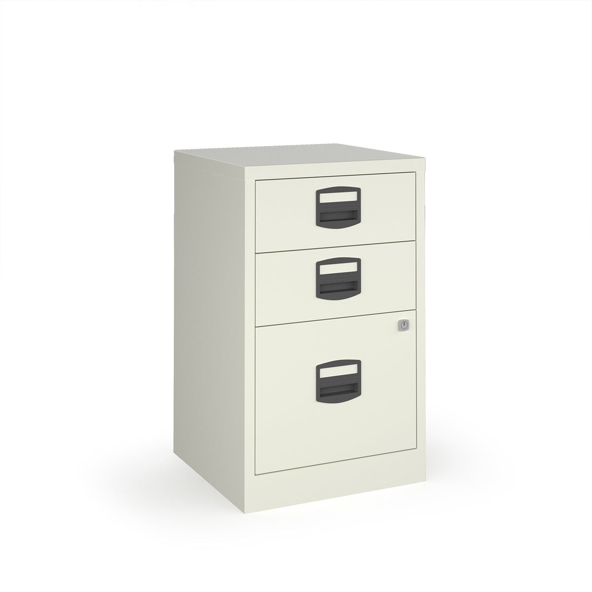 Bisley A4 home filer with 3 drawers - white - view 1