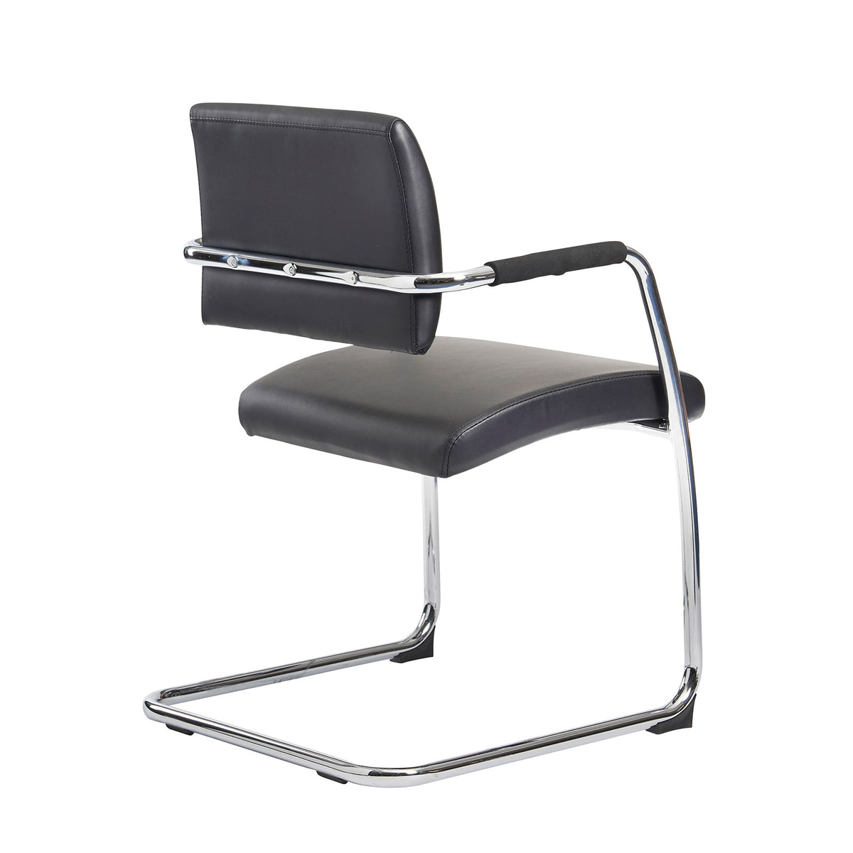 Bruges meeting room cantilever chair (pack of 2) - black bonded leather - view 2