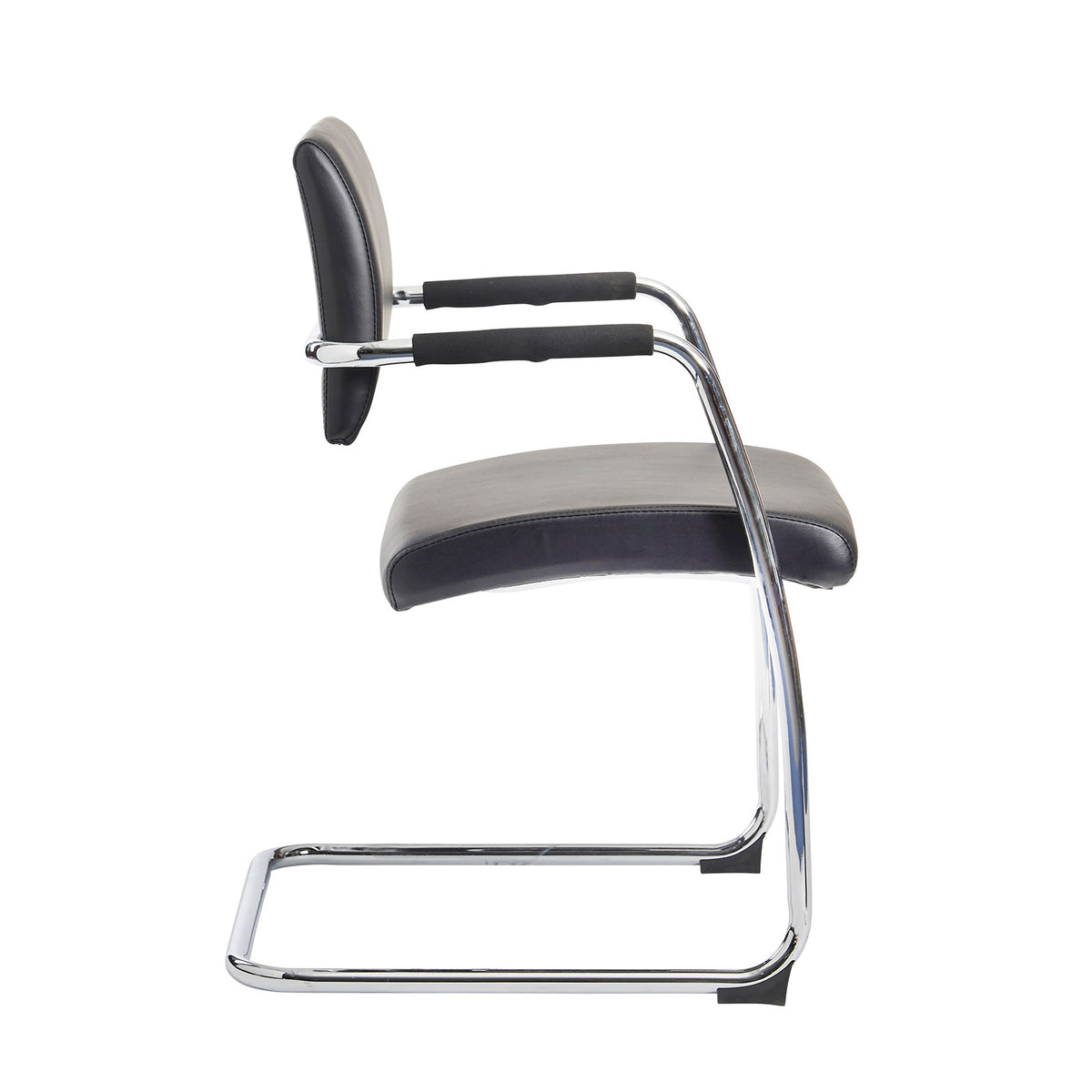 Bruges meeting room cantilever chair (pack of 2) - black bonded leather - view 3