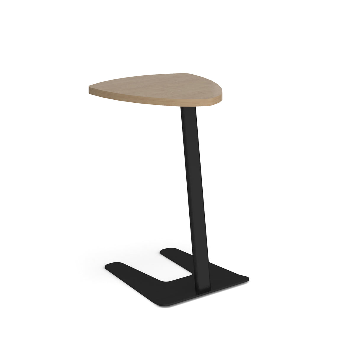 Buddy laptop table with black frame and shield top - Kendal oak - view 1