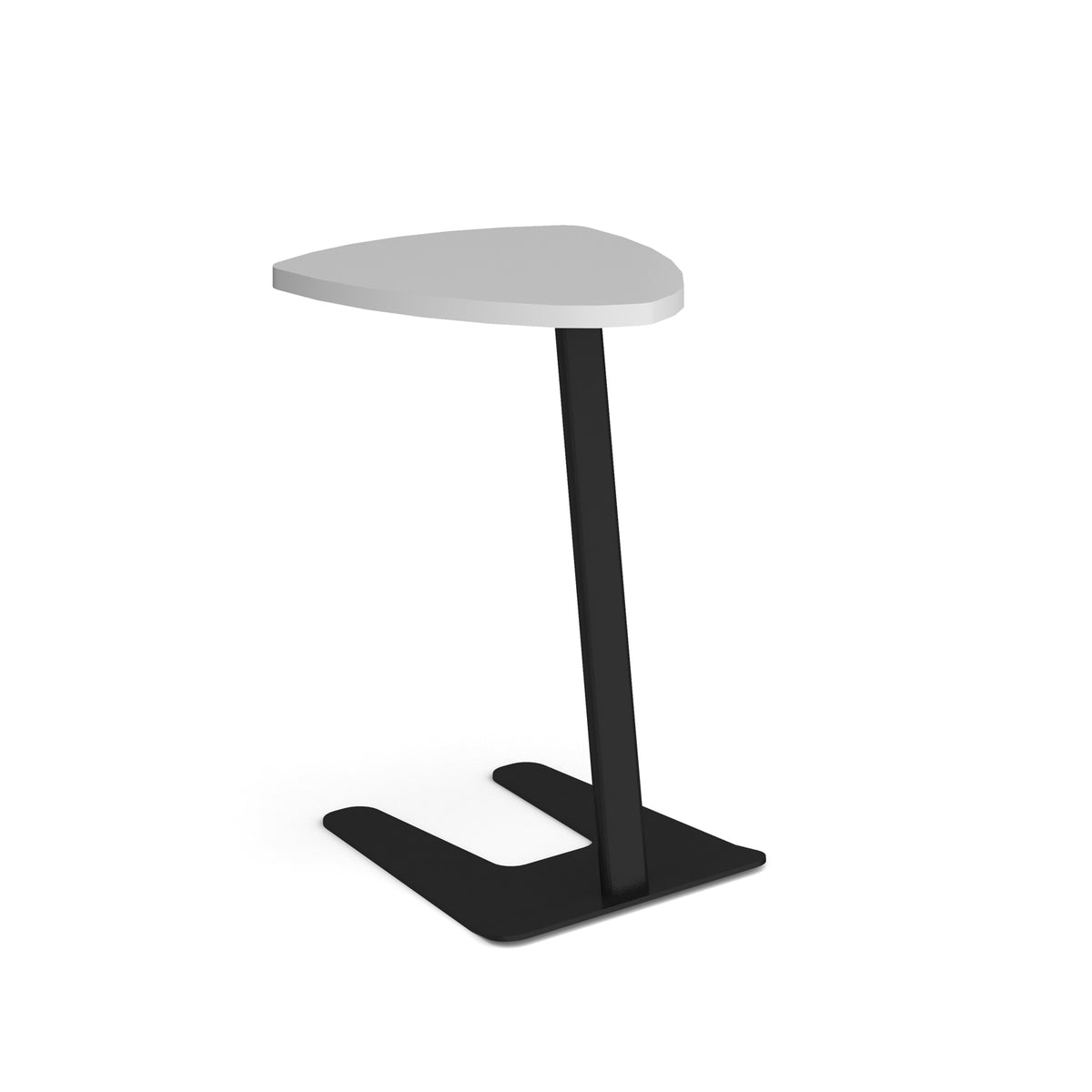 Buddy laptop table with black frame and shield top - white - view 1