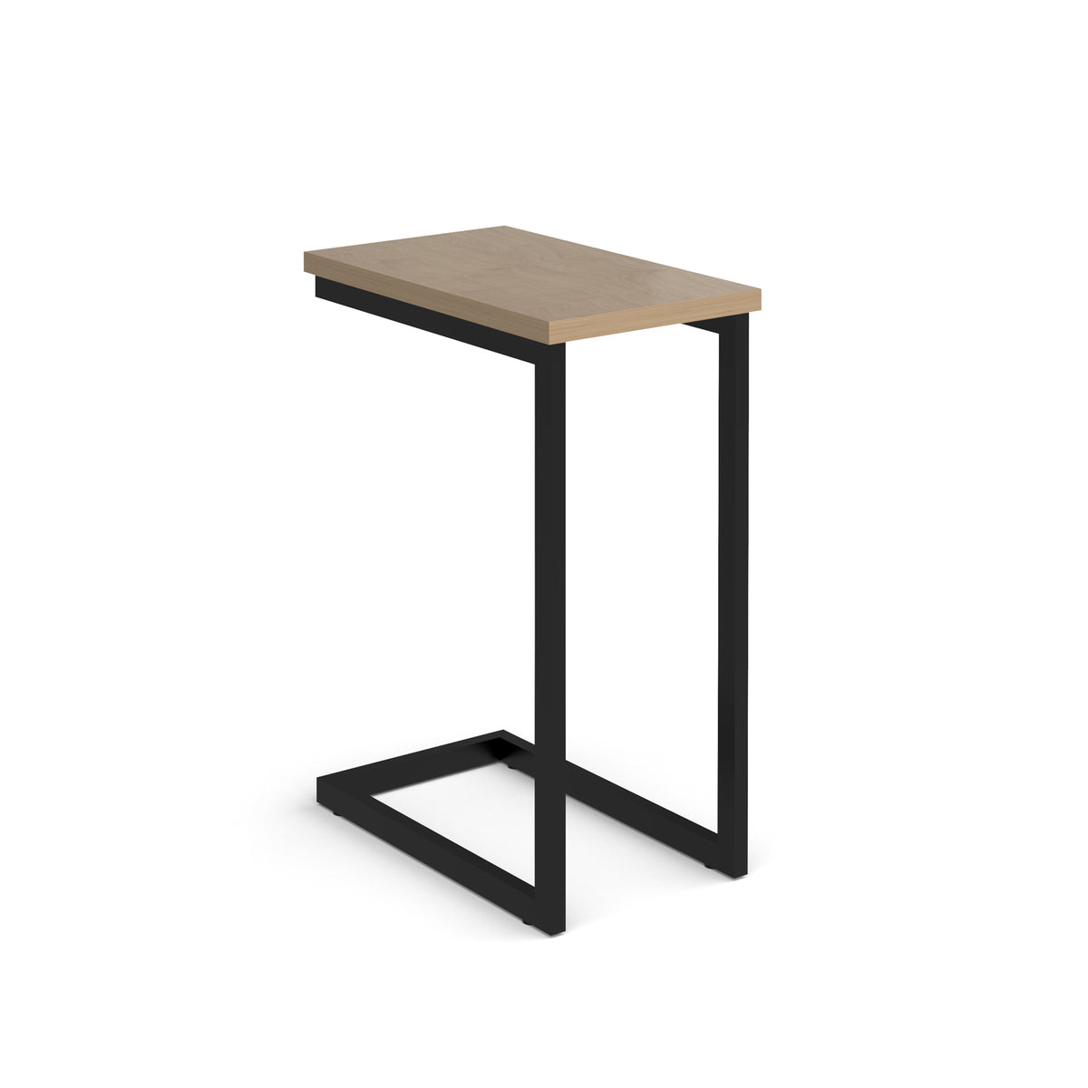 Buddy laptop table with black frame and oblong top - Kendal oak - view 1