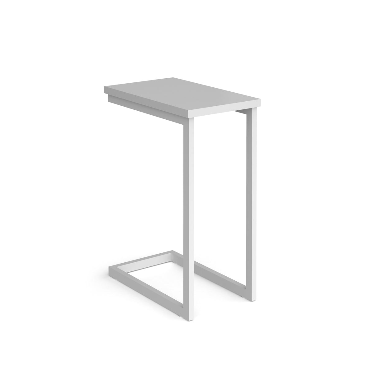 Buddy laptop table with white frame and oblong top - white - view 1