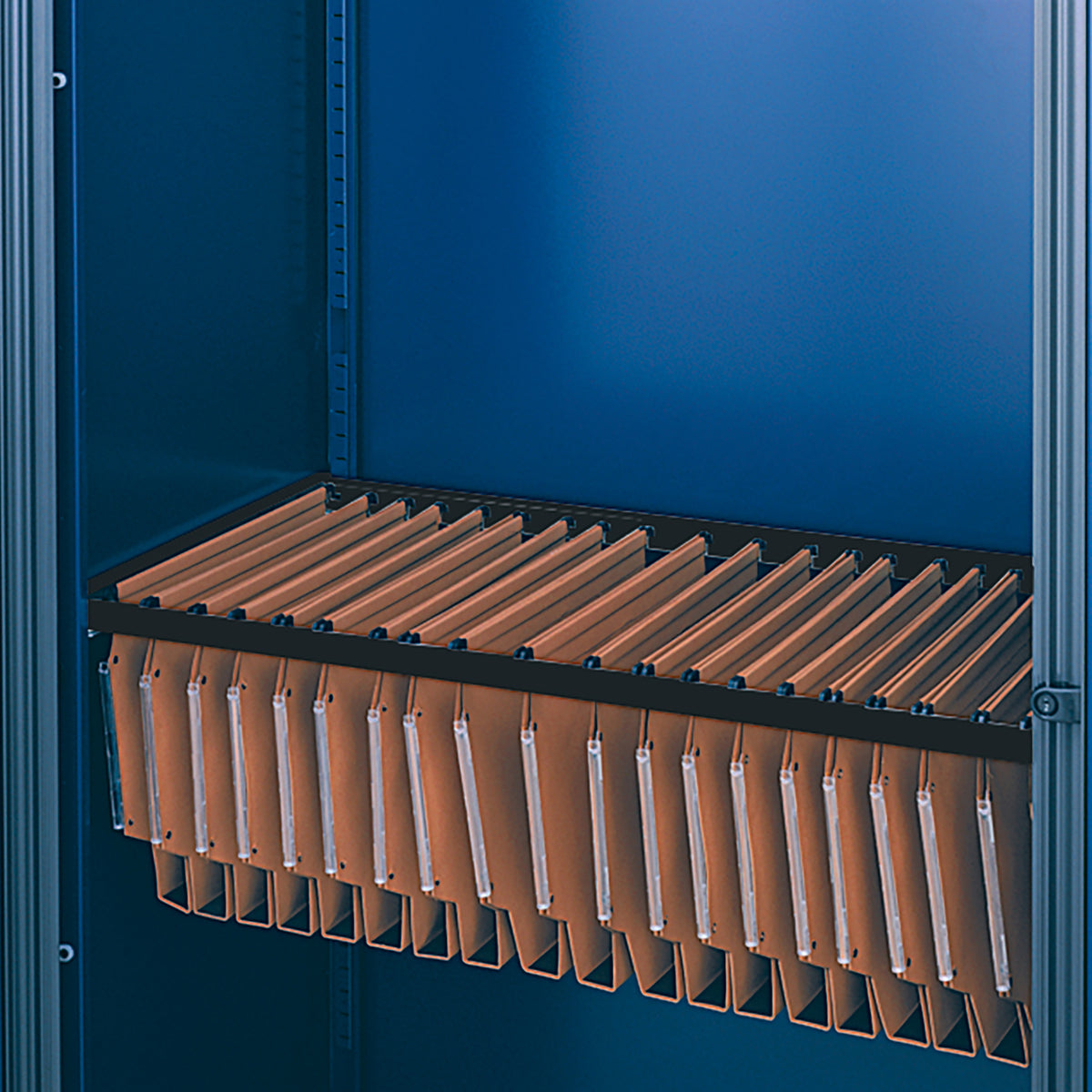 Lateral filing frame for Bisley systems storage cupboards and tambours - black - view 2