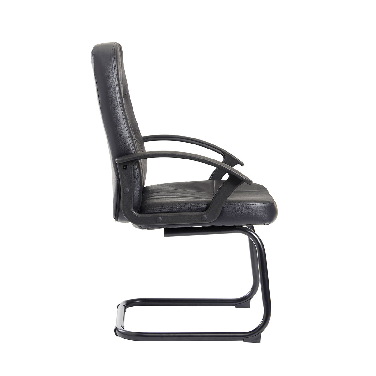 Cavalier executive visitors chair - black leather faced - view 3