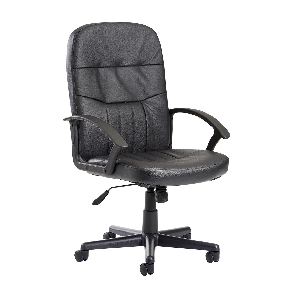 Cavalier managers chair - black leather faced - view 1