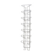 Cass wall mounted steel & wire display unit 7x A4 compartments - Silver - view 1