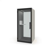Chatbox single person acoustic hub 1m x 1m with shelf - cotton - view 1