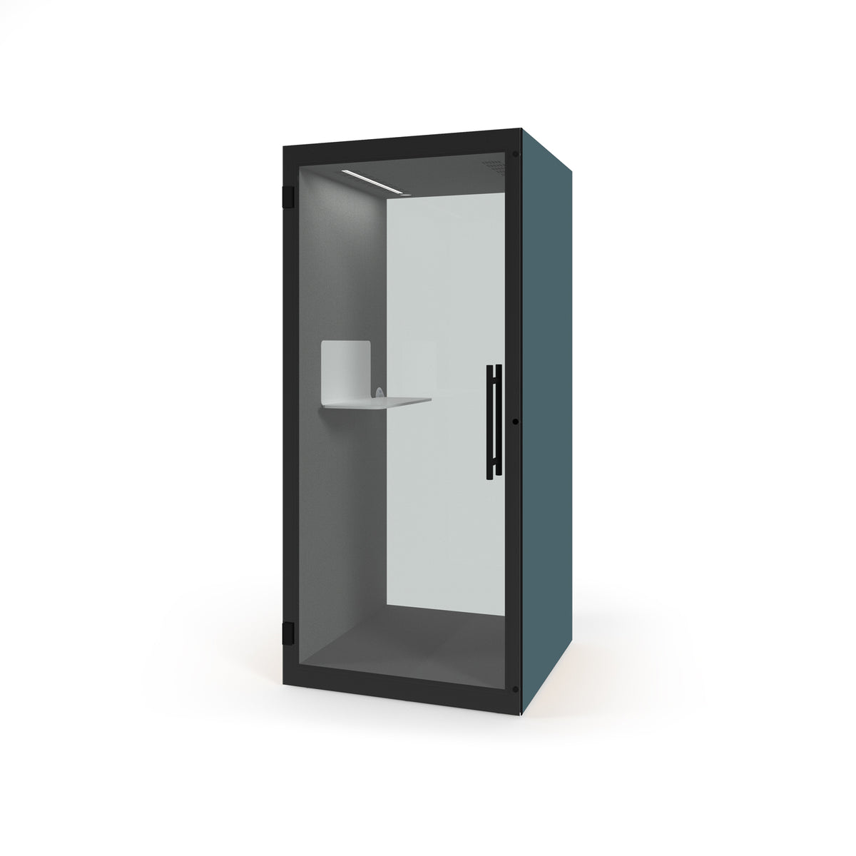 Chatbox single person acoustic hub 1m x 1m with shelf - opal - view 1