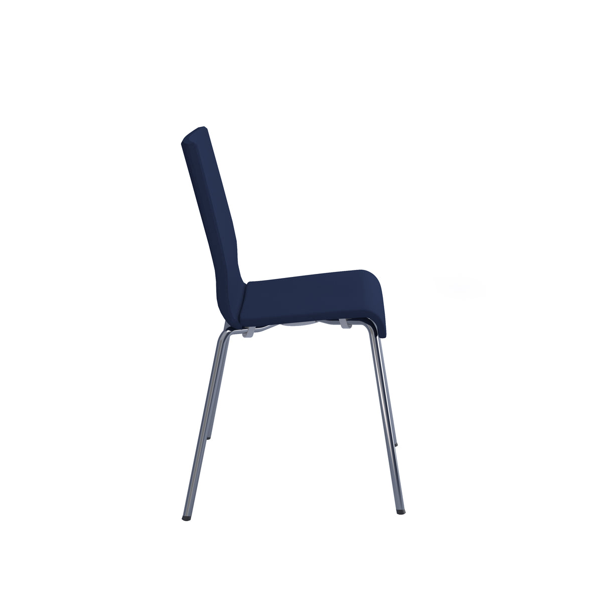Fundamental dining chair fully upholstered with chrome frame - made to order - view 3