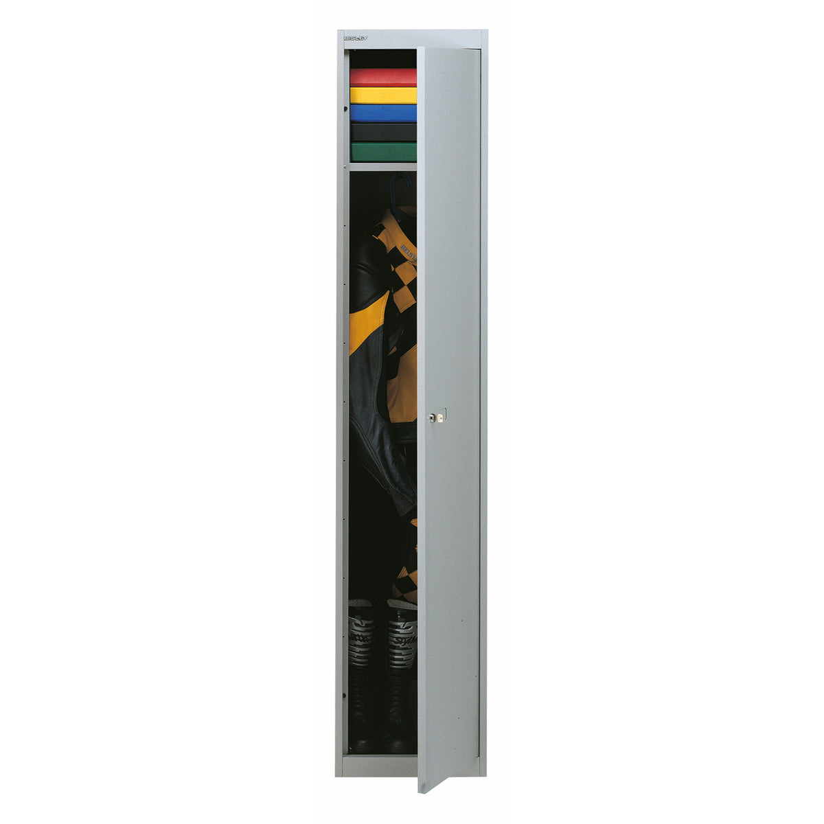 Bisley lockers with 1 door 305mm deep - grey - view 2