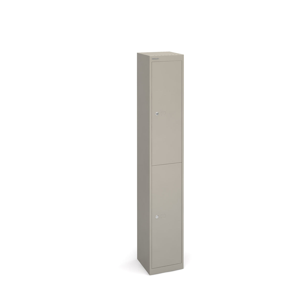 Bisley lockers with 2 doors 305mm deep - grey - view 1