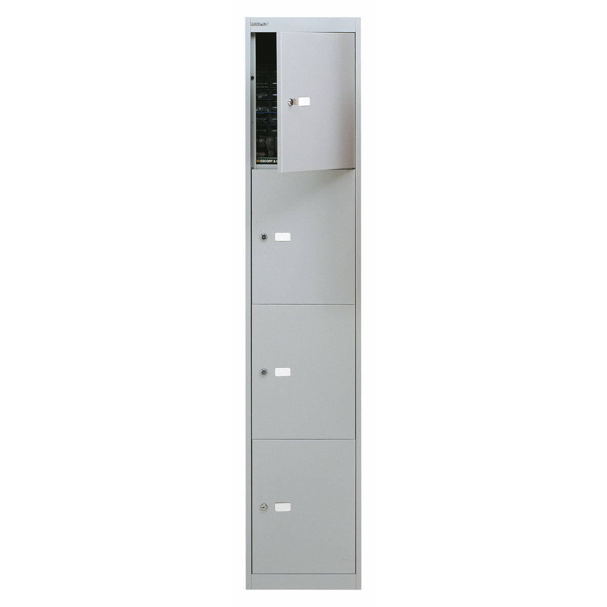 Bisley lockers with 4 doors 305mm deep - grey - view 2
