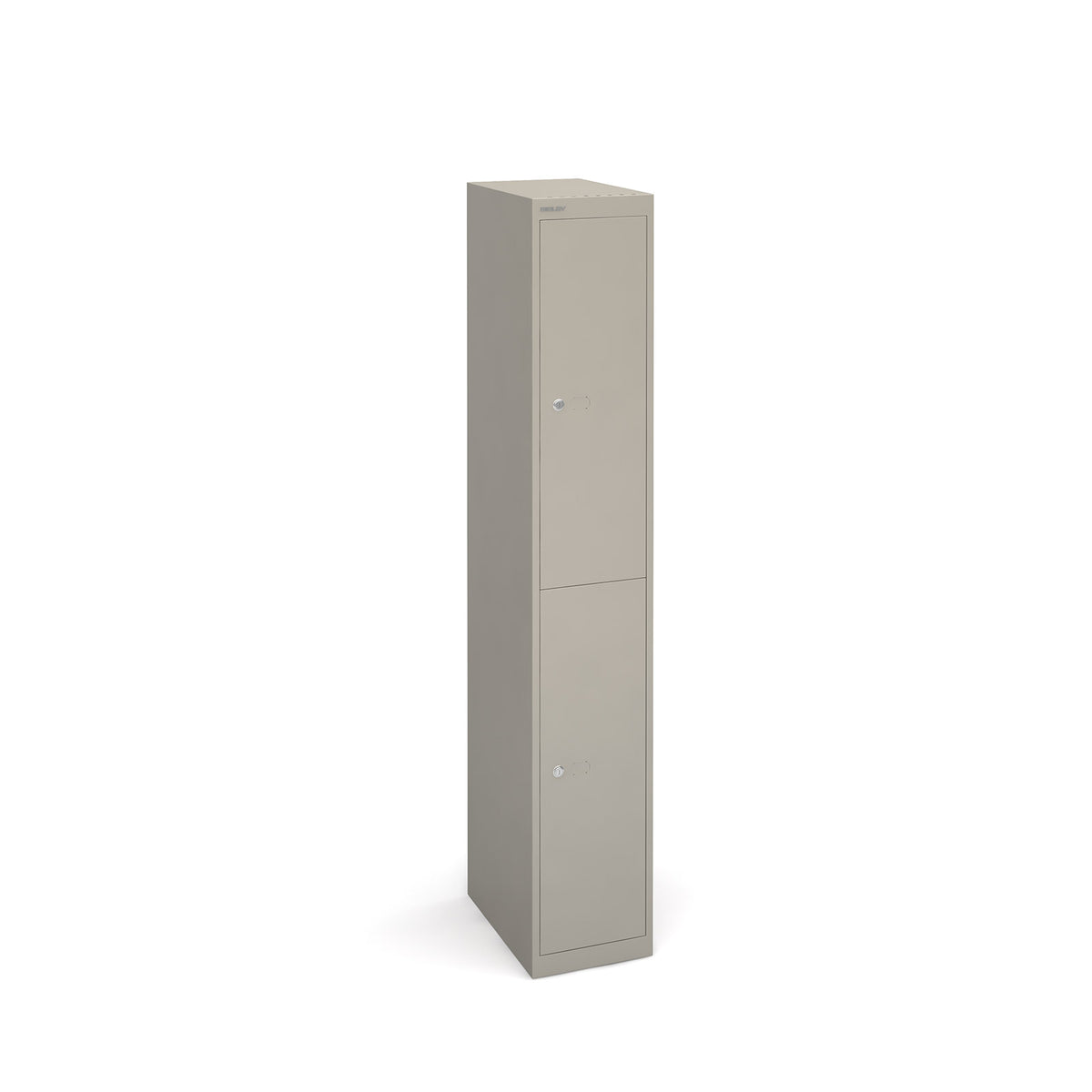 Bisley lockers with 2 doors 457mm deep - grey - view 1