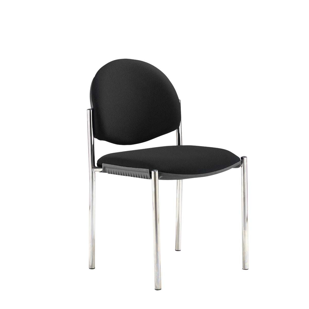 Coda multi purpose chair, no arms, black fabric - view 1