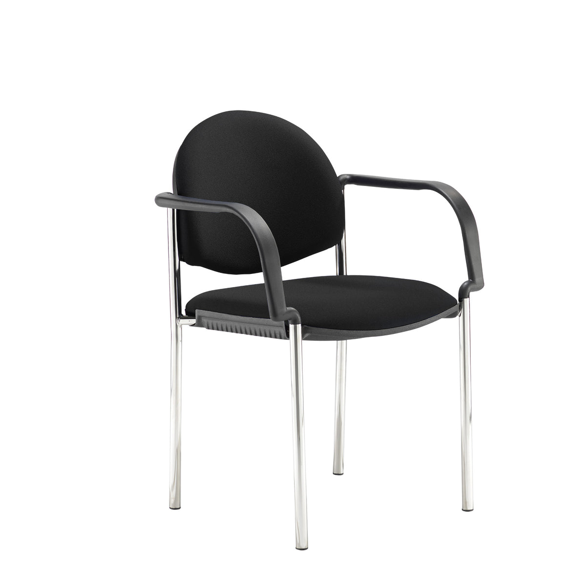 Coda multi purpose chair, with arms, black fabric - view 1