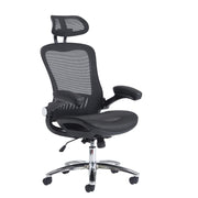 Curva high back mesh chair - black - view 1