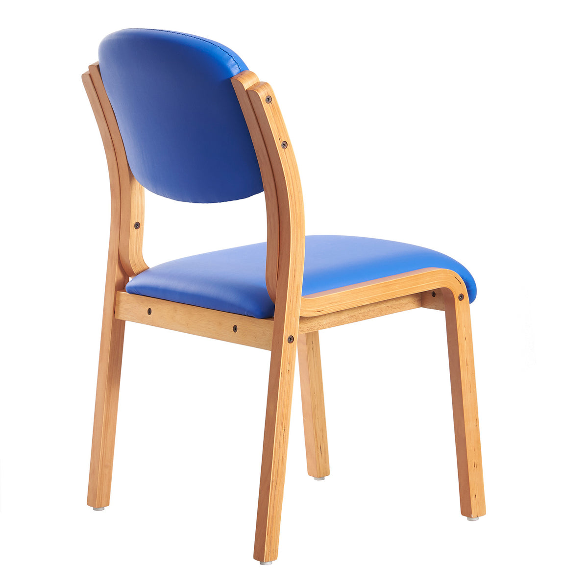 Dart wooden frame stackable chair with no arms - made to order - view 2