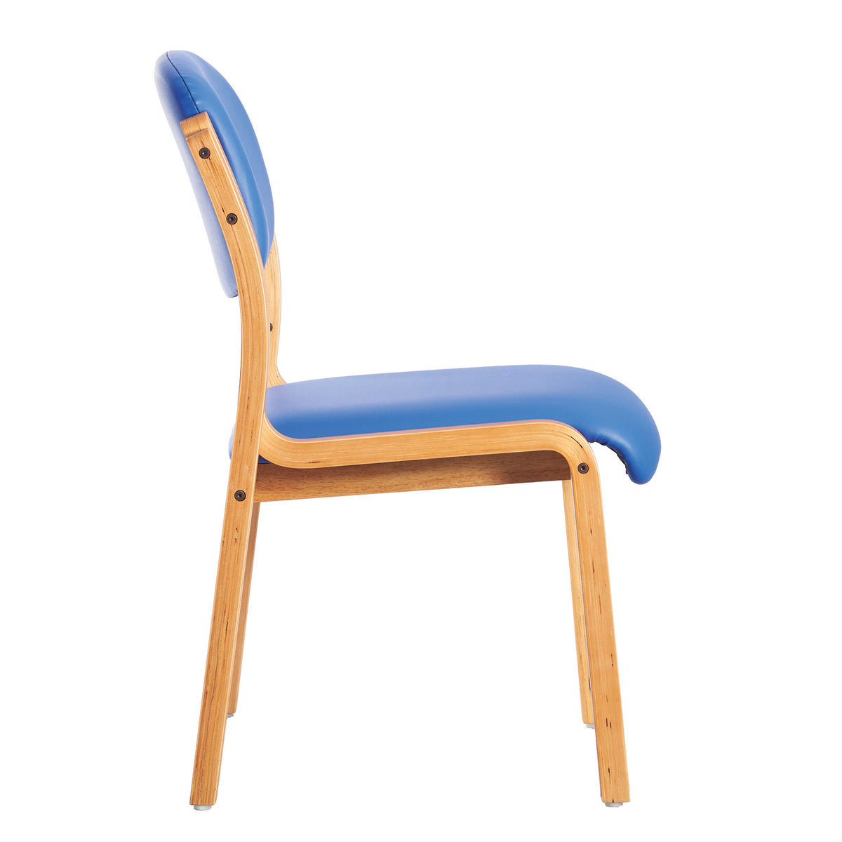 Dart wooden frame stackable chair with no arms - made to order - view 3