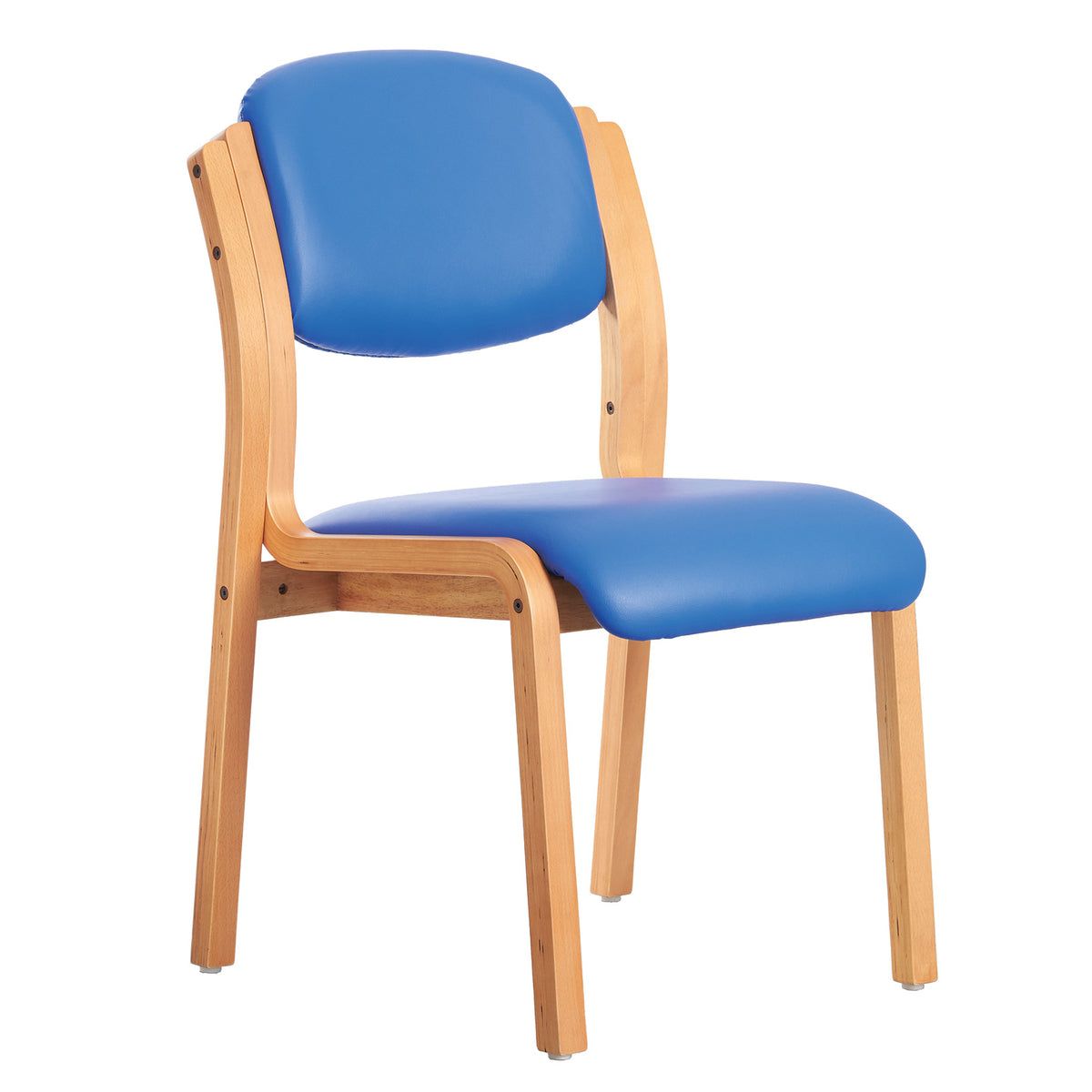 Dart wooden frame stackable chair with no arms - made to order - view 1