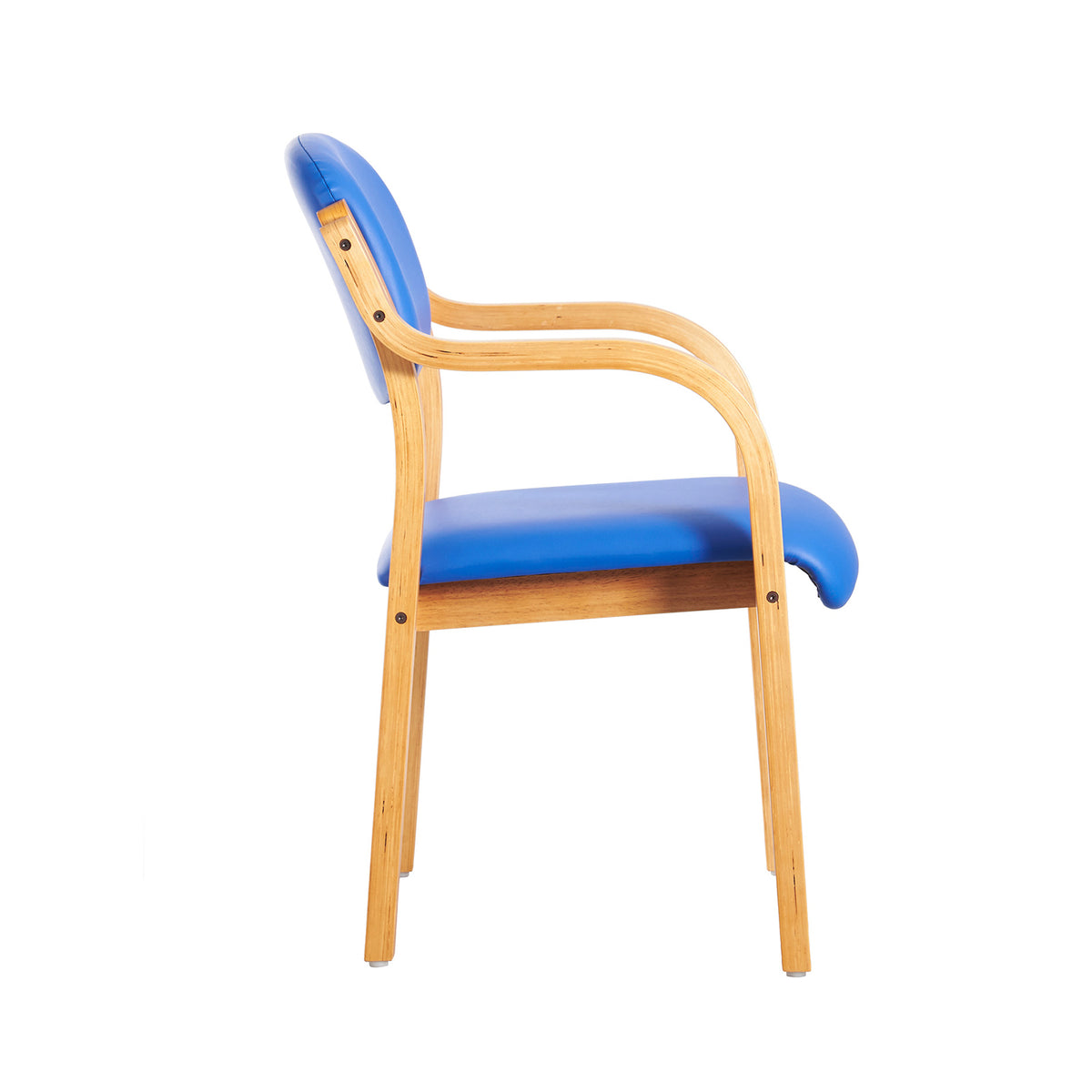 Dart wooden frame stackable chair with fixed arms - made to order - view 3