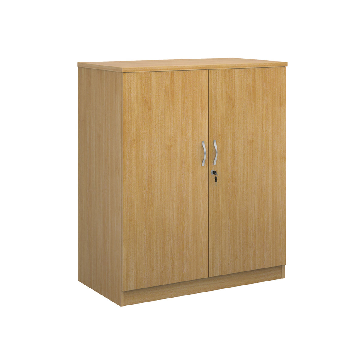 Systems double door cupboard 1200mm high - oak - view 1