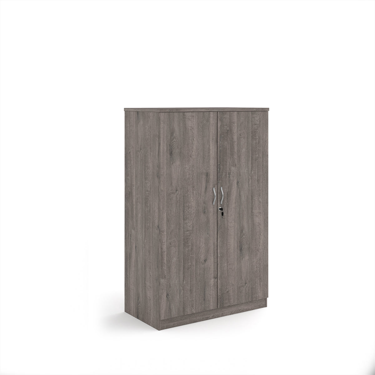Systems double door cupboard 1600mm high - Grey Oak - view 1