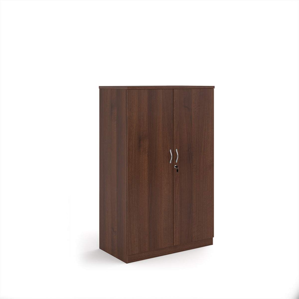 Systems double door cupboard 1600mm high - Walnut - view 1